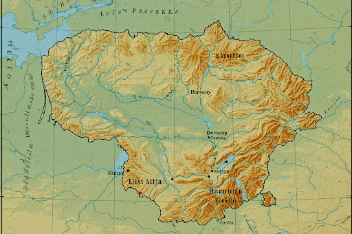 Topografinė nuotrauka: žemės paviršiaus atspindys iš aukštai