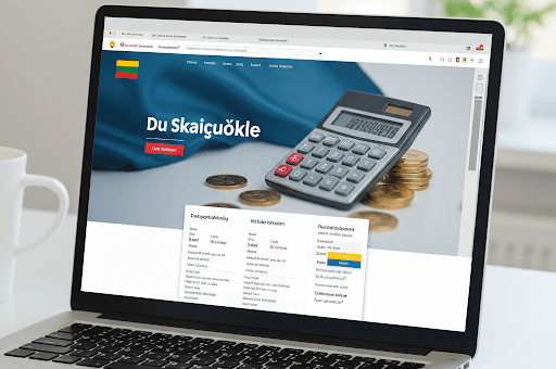 DU skaičiuoklė: viskas, ką reikia žinoti apie darbo užmokesčio apskaičiavimą Lietuvoje