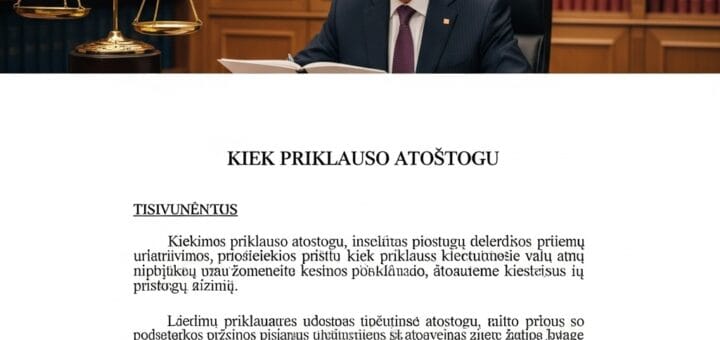 Kiek Atostogų Jums Priklauso? Išsamus Gidas Pagal Lietuvos Įstatymus