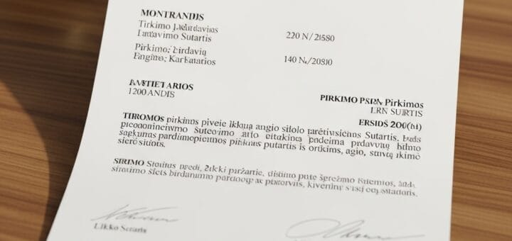 Pirkimo-Pardavimo Sutartis 2025: Viskas, Ką Būtina Žinoti Siekiant Saugumo