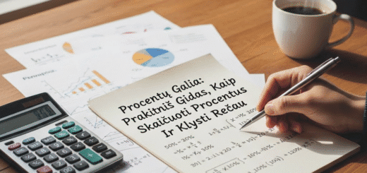 Procentų Galia: Praktinis Gidas, Kaip Skaičiuoti Procentus Ir Klysti Rečiau