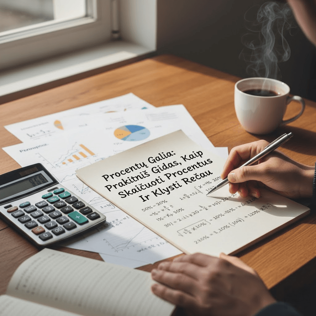 Procentų Galia: Praktinis Gidas, Kaip Skaičiuoti Procentus Ir Klysti Rečiau