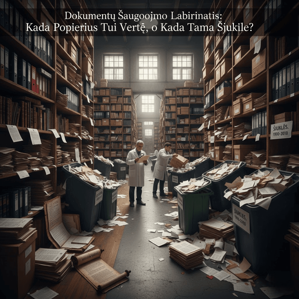 Dokumentų Saugojimo Labirintai: Kada Popierius Turi Vertę, o Kada Tampa Šiukšle? Dokumentų Saugojimo Labirintai: Kada Popierius Turi Vertę, o Kada Tampa Šiukšle?
