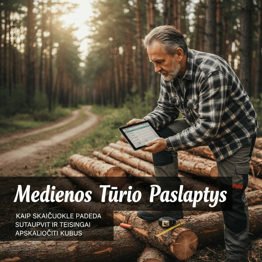 Medienos Tūrio Paslaptys: Kaip Skaičiuoklė Padeda Sutaupyti ir Teisingai Apskaičiuoti Kubus