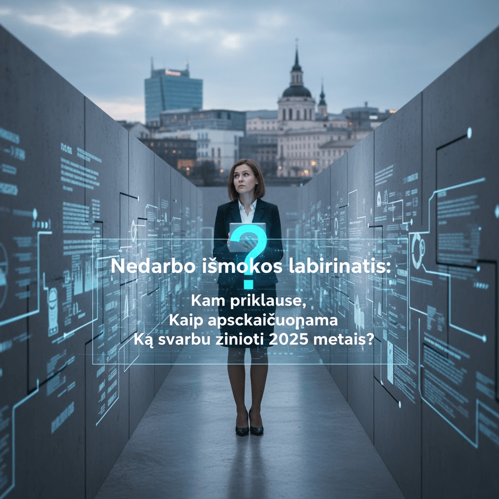 Nedarbo išmokos labirintai: Kam priklauso, kaip apskaičiuojama ir ką svarbu žinoti 2025 metais?