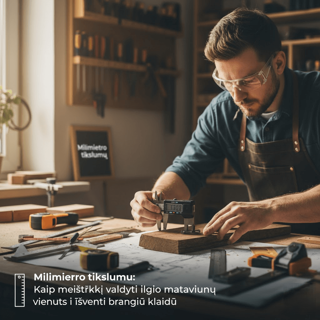 Milimetro tikslumu: Kaip meistriškai valdyti ilgio matavimo vienetus ir išvengti brangių klaidų