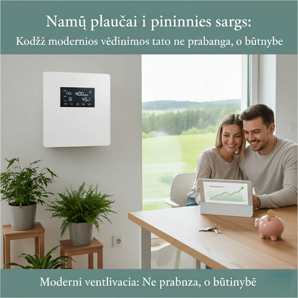 Namų plaučiai ir piniginės sargas: Kodėl modernios vėdinimo sistemos tapo ne prabanga, o būtinybe
