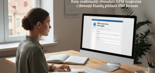 Pajamų deklaravimas 2026: Kaip maksimaliai išnaudoti GPM lengvatas ir išvengti klaidų pildant VMI formas