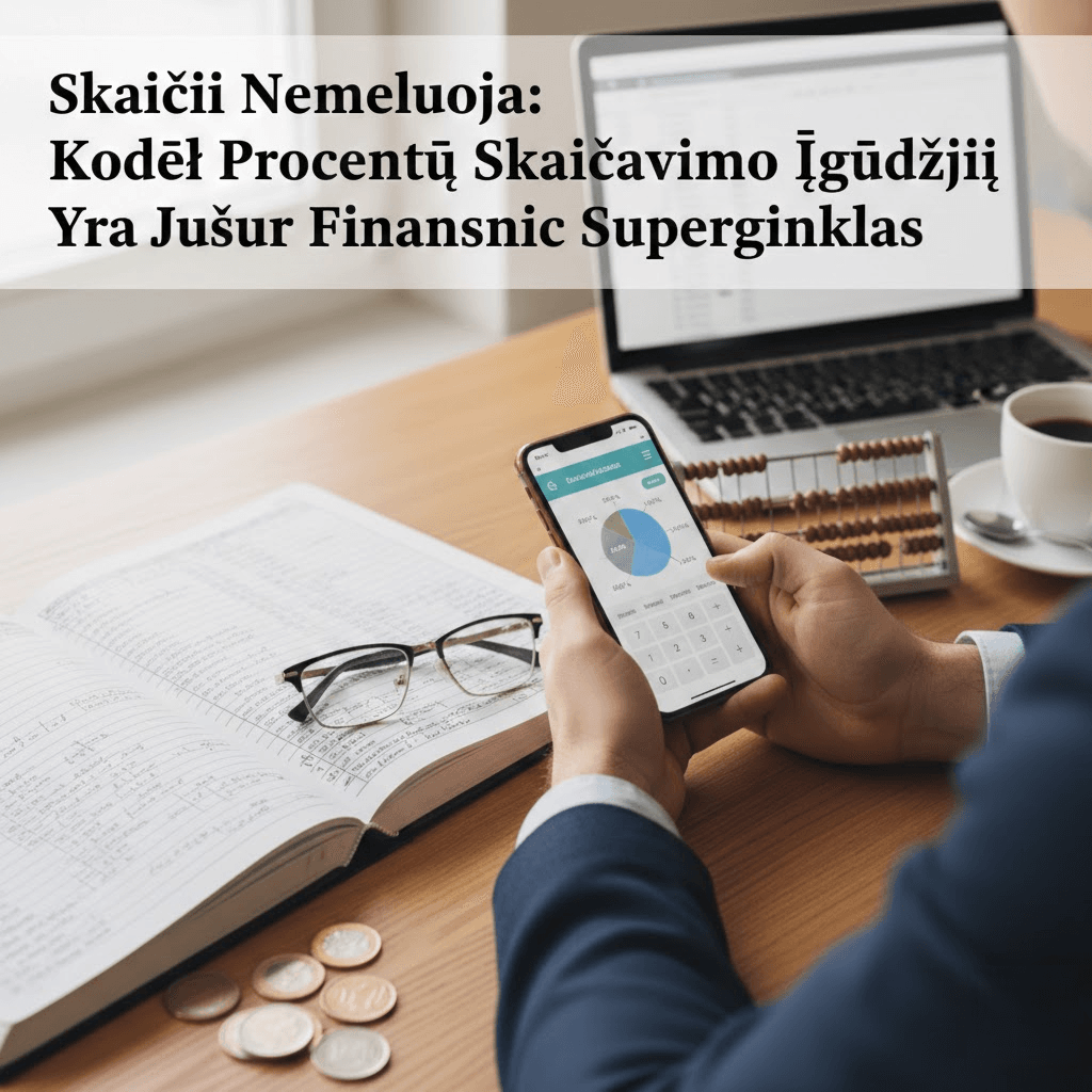 Skaičiai Nemeluoja: Kodėl Procentų Skaičiavimo Įgūdžiai Yra Jūsų Finansinis Superginklas Skaičiai Nemeluoja: Kodėl Procentų Skaičiavimo Įgūdžiai Yra Jūsų Finansinis Superginklas