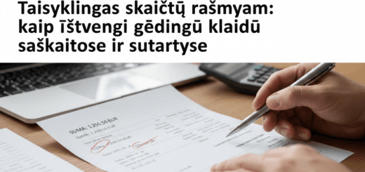 Taisyklingas skaičių rašymas: kaip išvengti gėdingų klaidų sąskaitose ir sutartyse