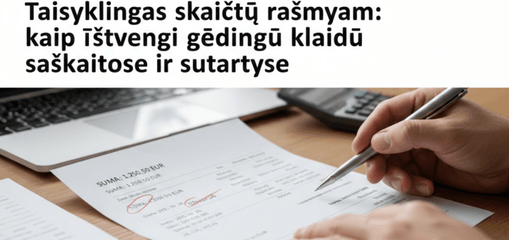 Taisyklingas skaičių rašymas: kaip išvengti gėdingų klaidų sąskaitose ir sutartyse
