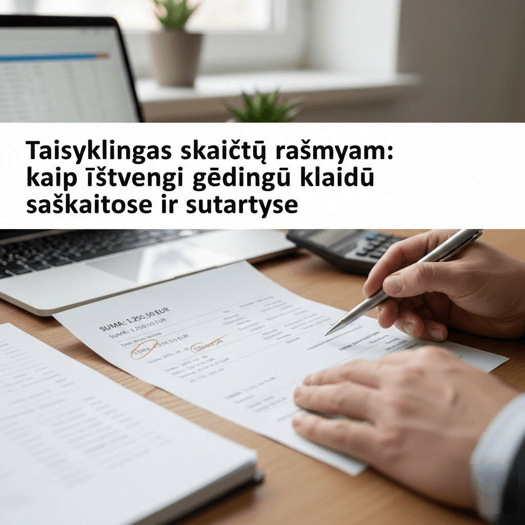 Taisyklingas skaičių rašymas: kaip išvengti gėdingų klaidų sąskaitose ir sutartyse