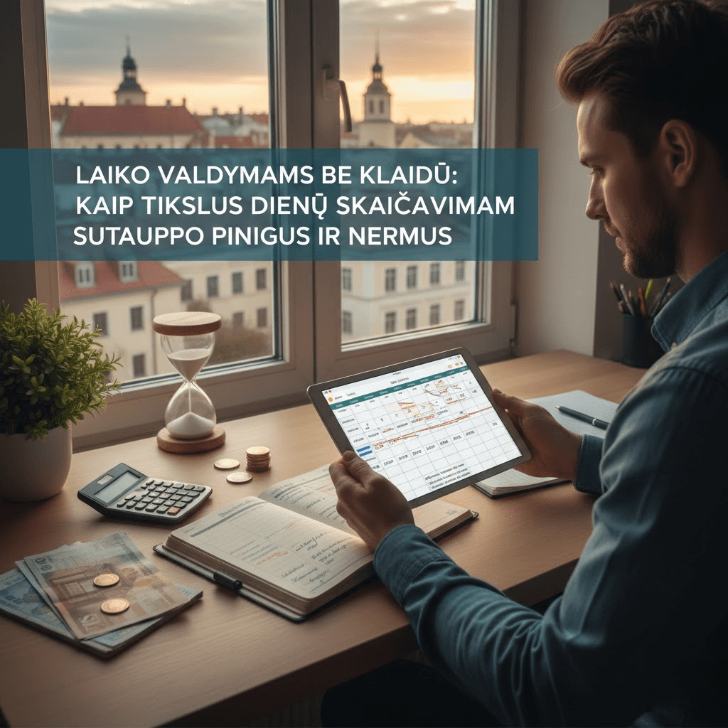 Laiko Valdymas Be Klaidų: Kaip Tikslus Dienų Skaičiavimas Sutaupo Pinigus ir Nervus