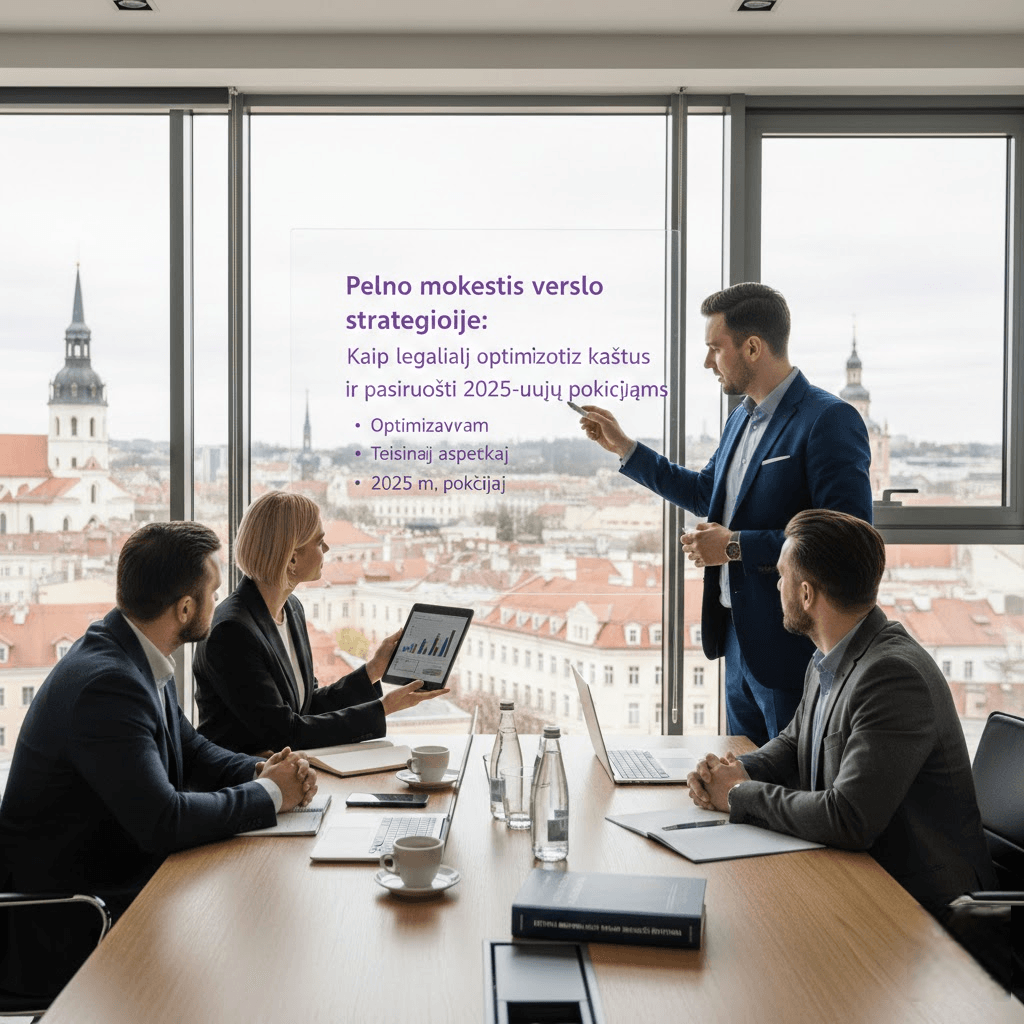 Pelno mokestis verslo strategijoje: Kaip legaliai optimizuoti kaštus ir pasiruošti 2025-ųjų pokyčiams