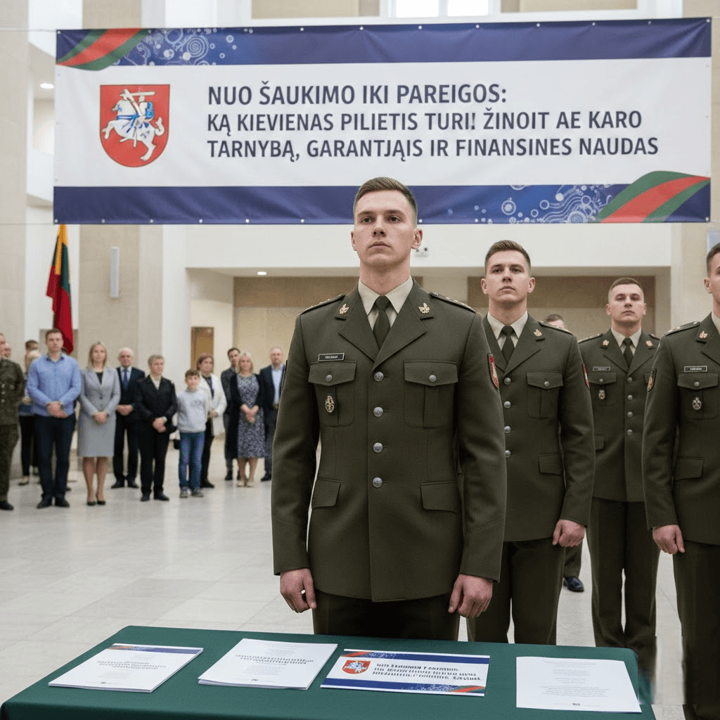 Nuo Šaukimo Iki Pareigos: Ką Kiekvienas Pilietis Turi Žinoti Apie Karo Tarnybą, Garantijas ir Finansines Naudas