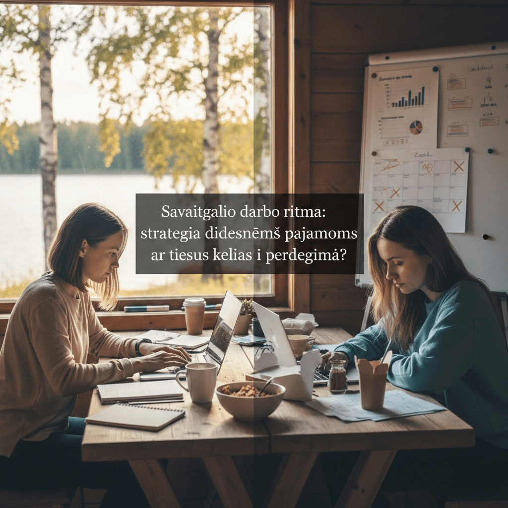 Savaitgalio darbo ritmas: strategija didesnėms pajamoms ar tiesus kelias į perdegimą?