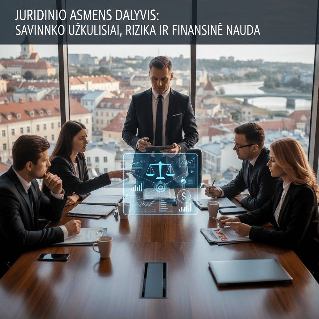 Juridinio asmens dalyvis: savininko statuso užkulisiai, rizika ir finansinė nauda