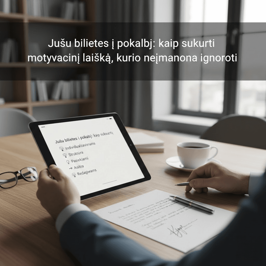 Jūsų bilietas į pokalbį: kaip sukurti motyvacinį laišką, kurio neįmanoma ignoruoti