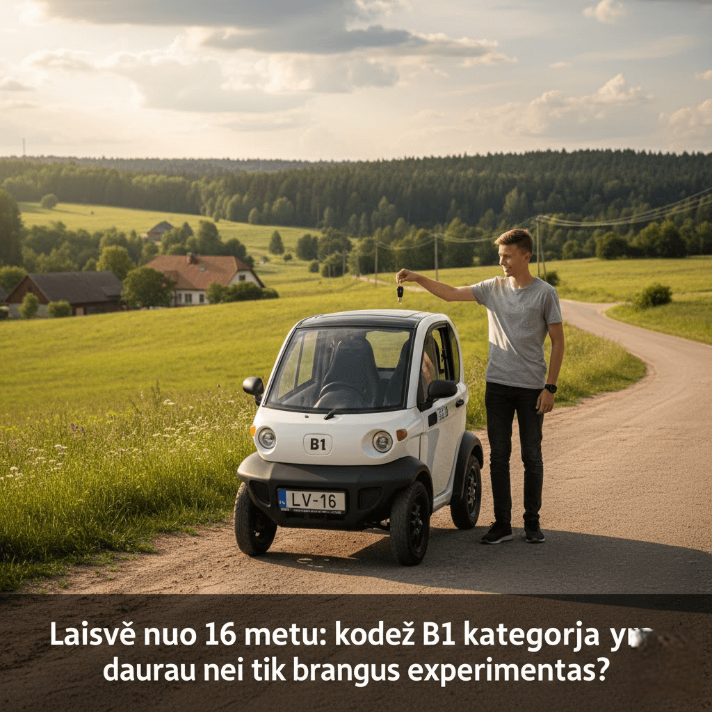 Laisvė nuo 16 metų: kodėl B1 kategorija yra daugiau nei tik brangus eksperimentas?