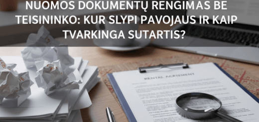 Nuomos dokumentų rengimas be teisininko: kur slypi pavojai ir kaip atrodo tvarkinga sutartis?