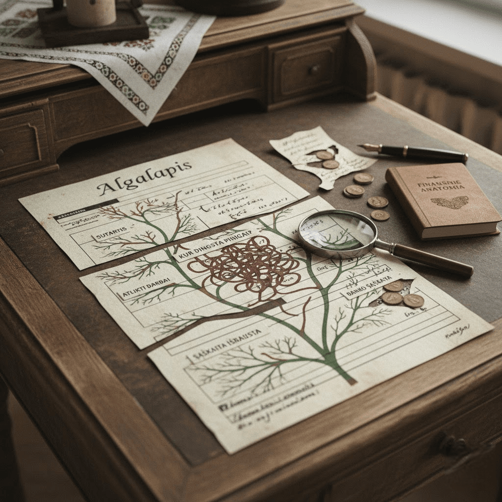 Algalapio anatomija: kur dingsta pinigai tarp sutarties ir banko sąskaitos?