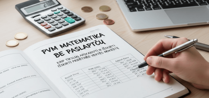 PVM Matematika Be Paslapčių: Kaip Tiksliai Apskaičiuoti ir Išskirti Pridėtinės Vertės Mokestį