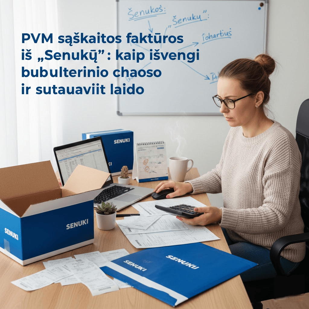 PVM sąskaitos faktūros iš „Senukų“: kaip išvengti buhalterinio chaoso ir sutaupyti laiko