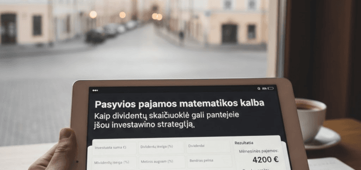 Pasyvios pajamos matematikos kalba: Kaip dividendų skaičiuoklė gali pakeisti jūsų investavimo strategiją