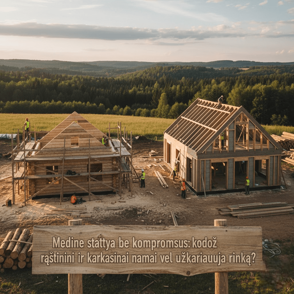 Medinė statyba be kompromisų: kodėl rąstiniai ir karkasiniai namai vėl užkariauja rinką? Medinė statyba be kompromisų: kodėl rąstiniai ir karkasiniai namai vėl užkariauja rinką?