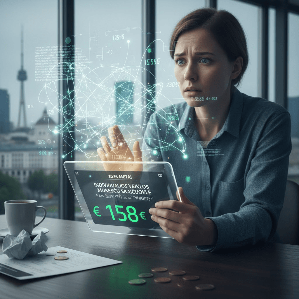 Individualios veiklos mokesčių labirintas: kaip skaičiuoklė gali išgelbėti jūsų piniginę 2026 metais?