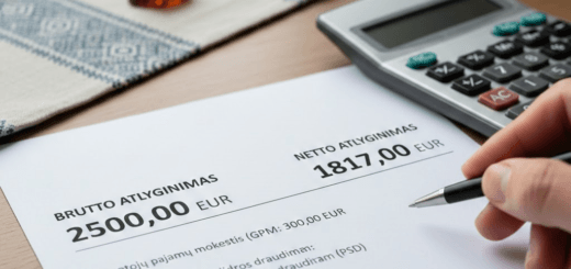Brutto ir Netto: išsamus gidas, kaip suprasti savo atlyginimą ir mokesčius Lietuvoje