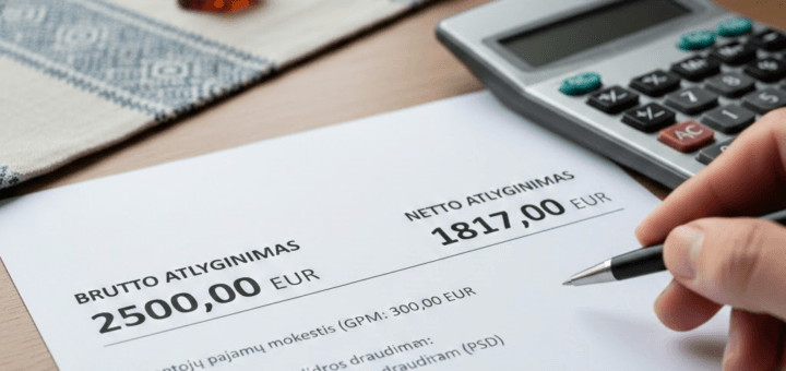Brutto ir Netto: išsamus gidas, kaip suprasti savo atlyginimą ir mokesčius Lietuvoje