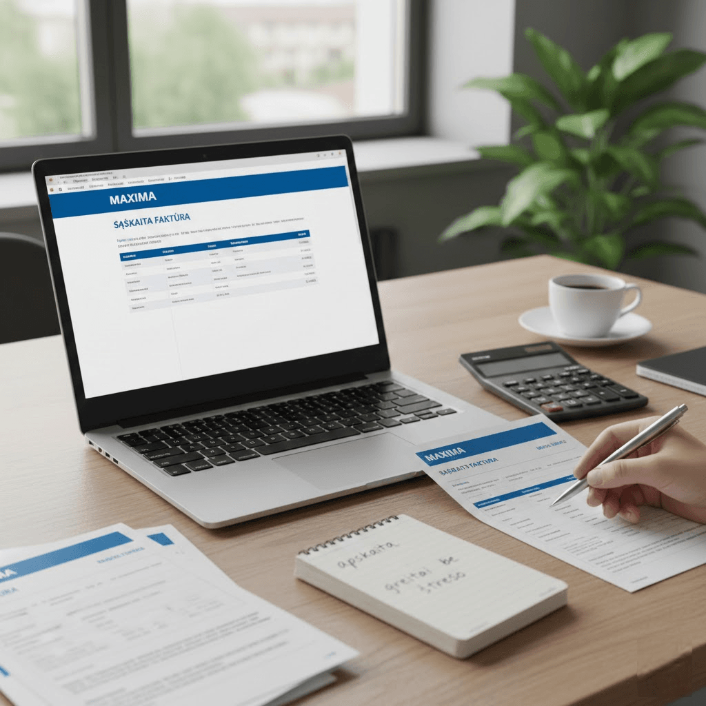Maxima sąskaita faktūra: išsamus gidas, kaip sutvarkyti apskaitą greitai ir be streso