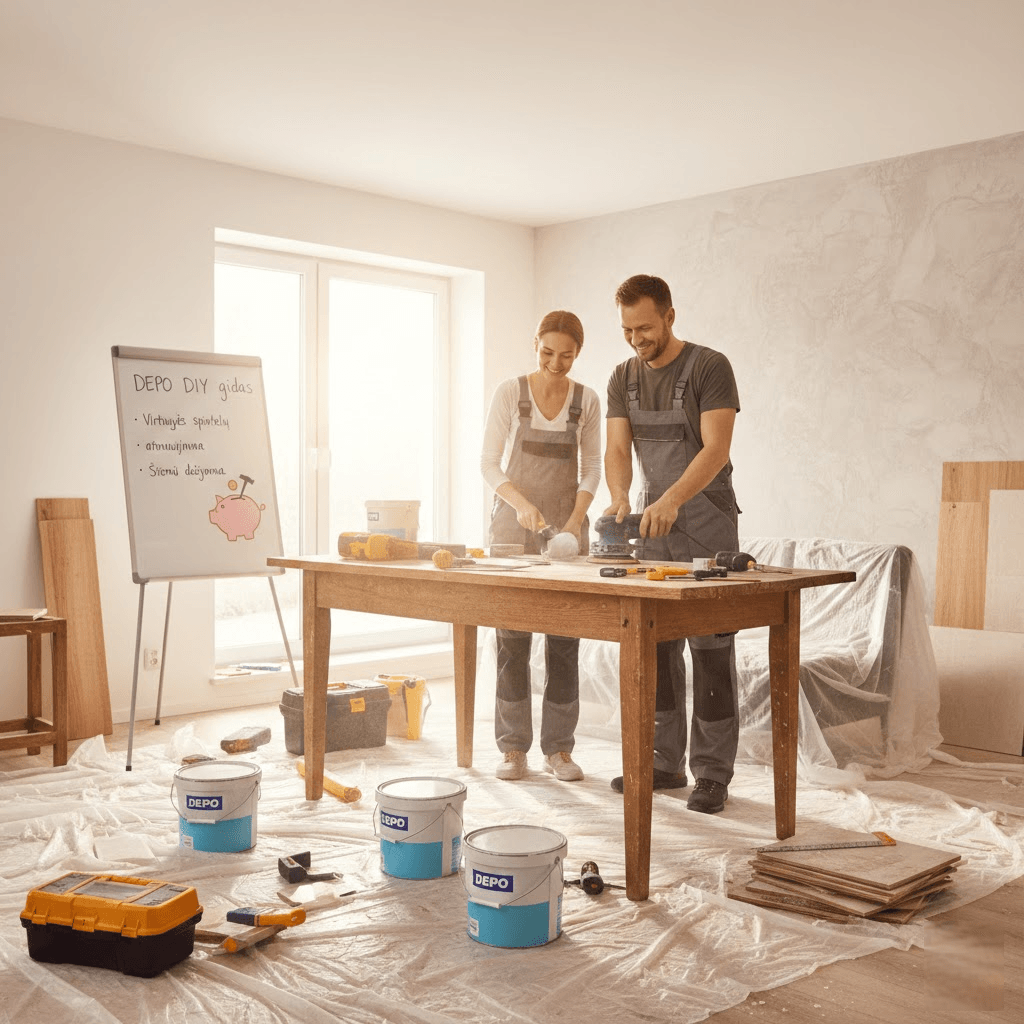 DEPO DIY gidas: kaip meistriškai atnaujinti namus ir sutaupyti