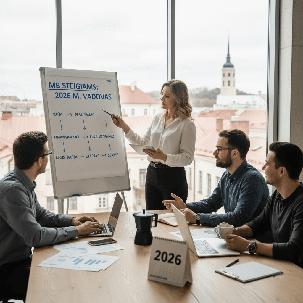 MB steigimas: Visapusiškas 2026 m. vadovas nuo idėjos iki sėkmingo verslo pradžios