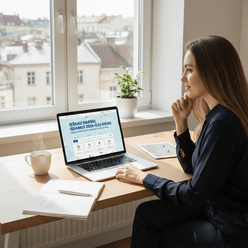 Ieškau darbo: išsamus 2026-ųjų gidas, kaip užtikrintai rasti svajonių vietą Lietuvoje