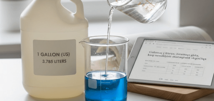 Galonai į litrus: išsamus gidas, kaip nesuklysti matuojant skysčius