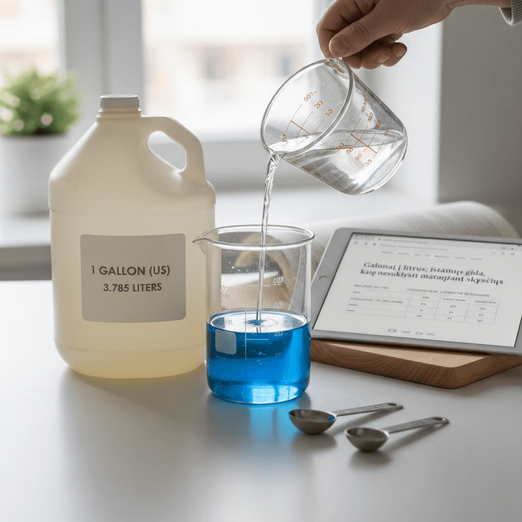 Galonai į litrus: išsamus gidas, kaip nesuklysti matuojant skysčius