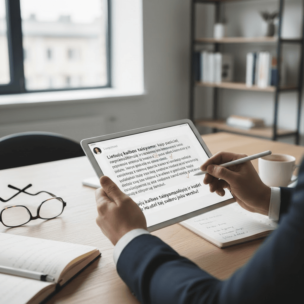 Lietuvių kalbos taisymas: kaip pasiekti nepriekaištingą kokybę ir kodėl tai svarbu jūsų verslui?