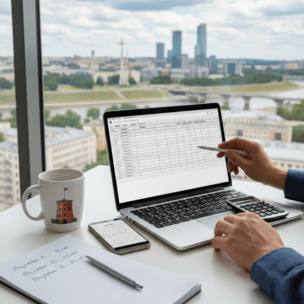 Darbo valandų skaičiuoklė: Kaip tiksliai įvertinti savo laiką ir uždarbį?