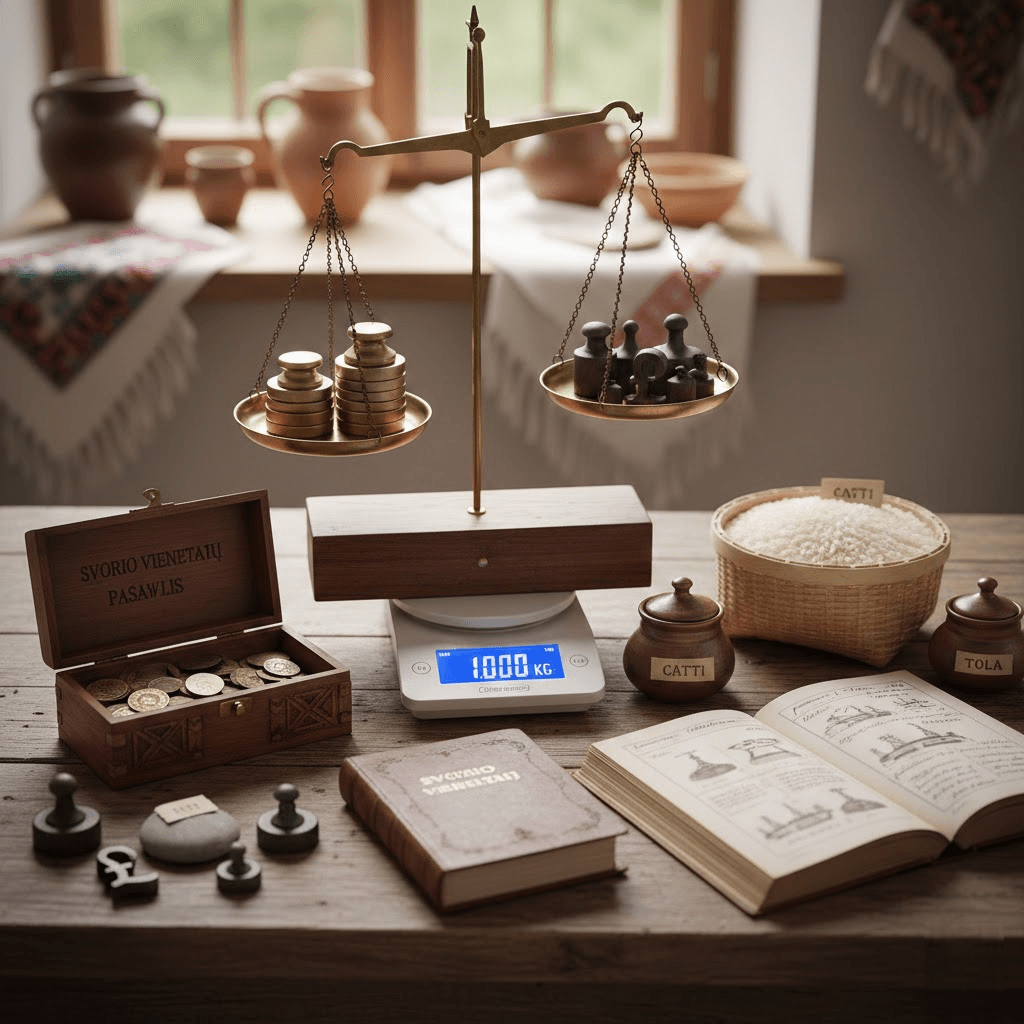 Svorio vienetų pasaulis: viskas, ką reikia žinoti apie kilogramus, svarus ir egzotiškus matus