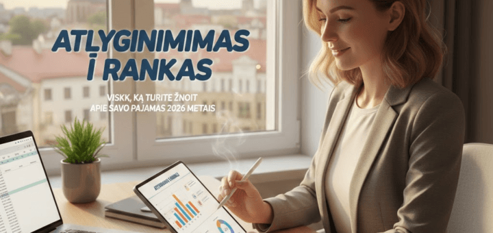 Atlyginimas į rankas: viskas, ką turite žinoti apie savo pajamas 2026 metais