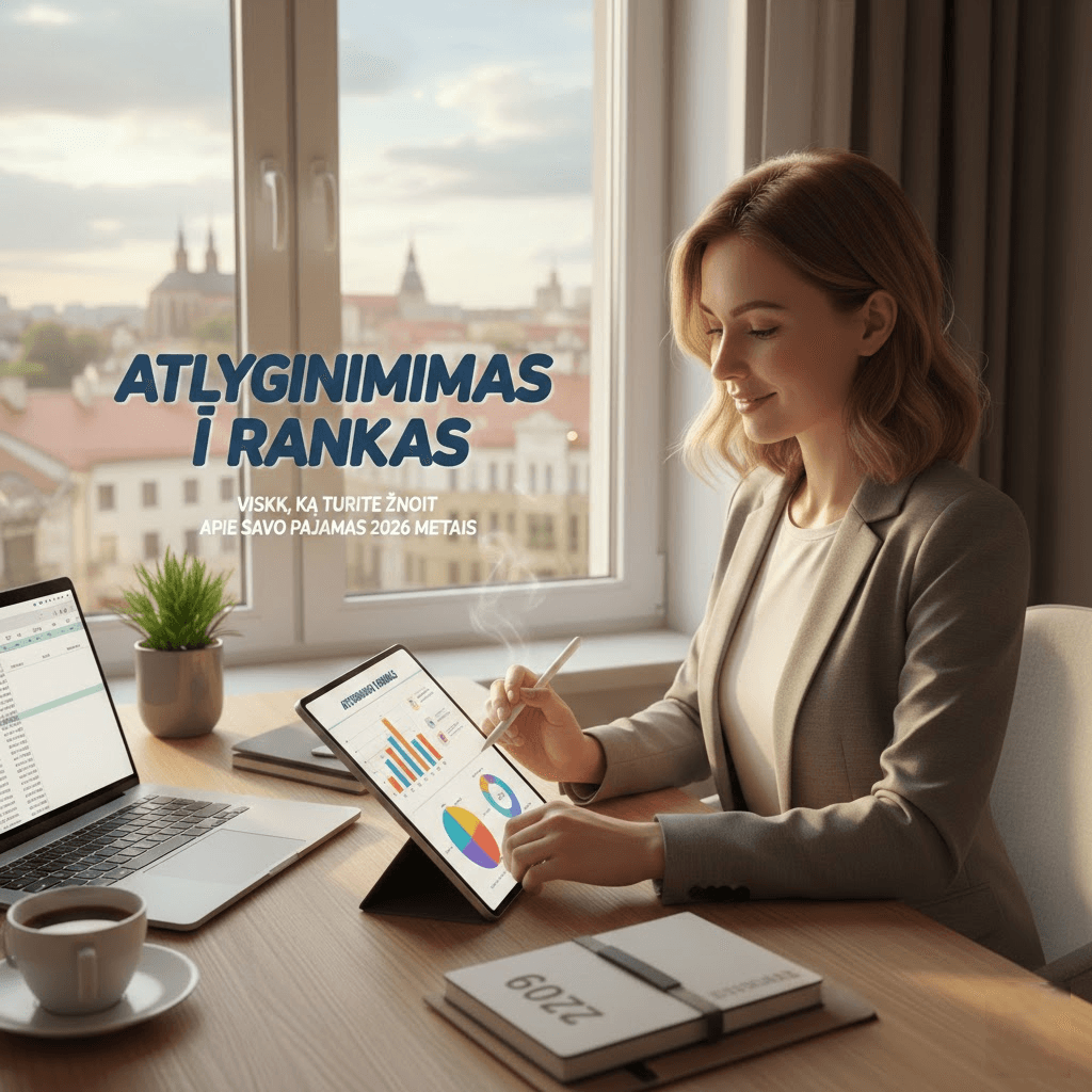 Atlyginimas į rankas: viskas, ką turite žinoti apie savo pajamas 2026 metais