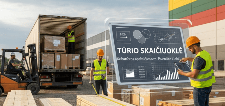 Tūrio skaičiuoklė: Kaip tiksliai apskaičiuoti kubatūrą ir išvengti brangių klaidų statybose bei logistikoje?