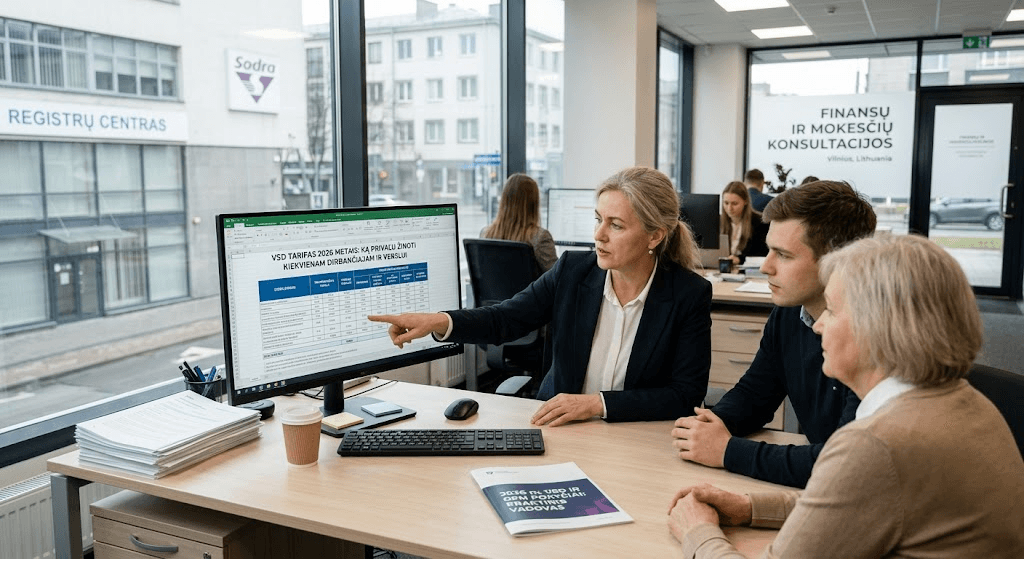 Vsd tarifas 2026 metais: ką privalu žinoti kiekvienam dirbančiajam ir verslui Vsd tarifas 2026 metais: ką privalu žinoti kiekvienam dirbančiajam ir verslui