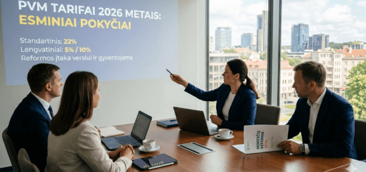 PVM tarifai 2026 metais: visi esminiai mokesčių reformos pokyčiai verslui ir gyventojams