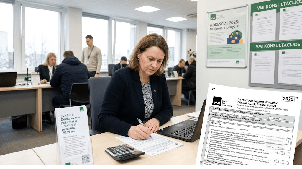VMI formos 2025 metais: esminiai mokesčių deklaravimo pokyčiai ir praktiniai patarimai