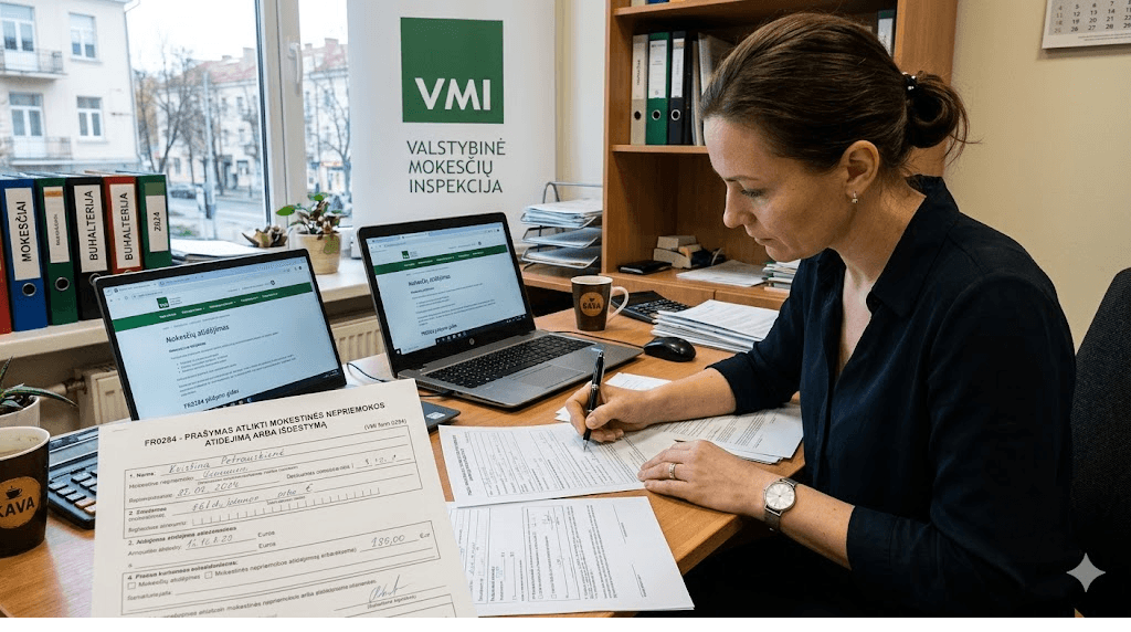 Kaip atidėti mokesčius VMI: praktinis FR0284 formos pildymo gidas ir patarimai
