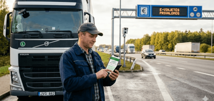 Elektroninės vinjetės Lietuvoje: reikalavimai, baudos ir praktiniai patarimai vairuotojams